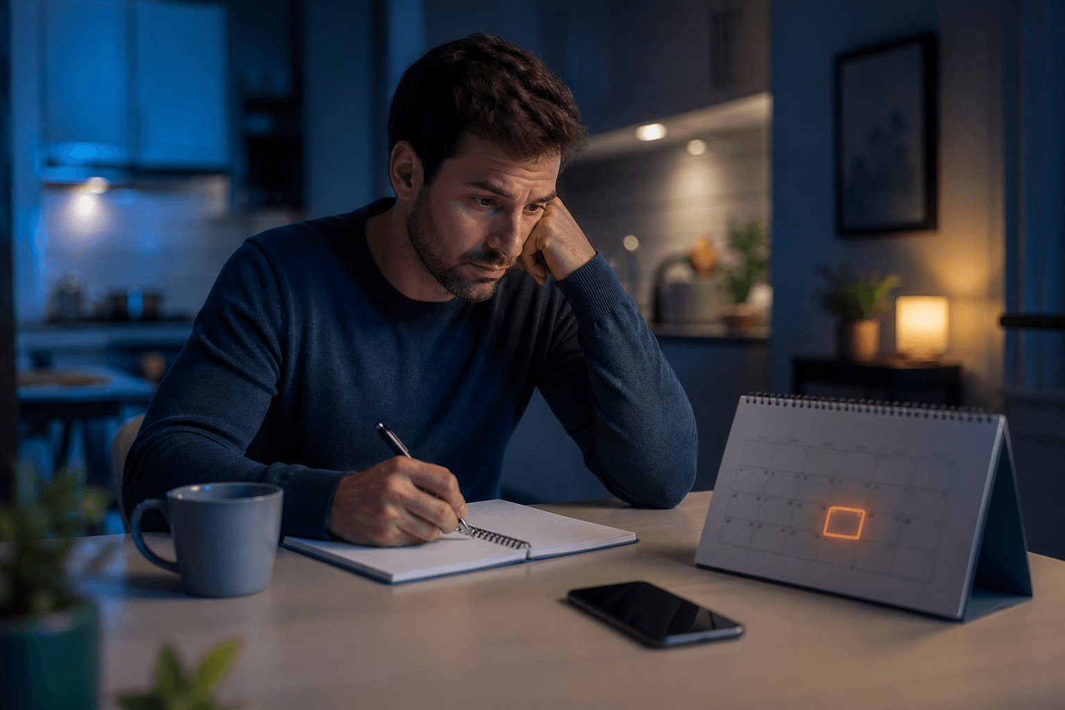 A person creating a recovery plan after a missed payment